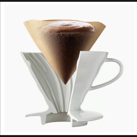 Hario V60 White Ceramic Coffee Brewing Cone Shape Dripper 1-4 Cups From Japan - Picture 5 of 5